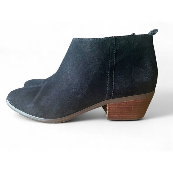 J Crew Womens Sawyer Black Suede Side Zip Booties Ankle Boots Size Good Conditio - Picture 1 of 7